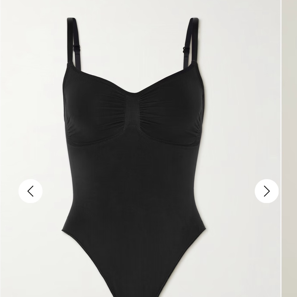 Skims Seamless Sculpt Thong Bodysuit - Onyx
